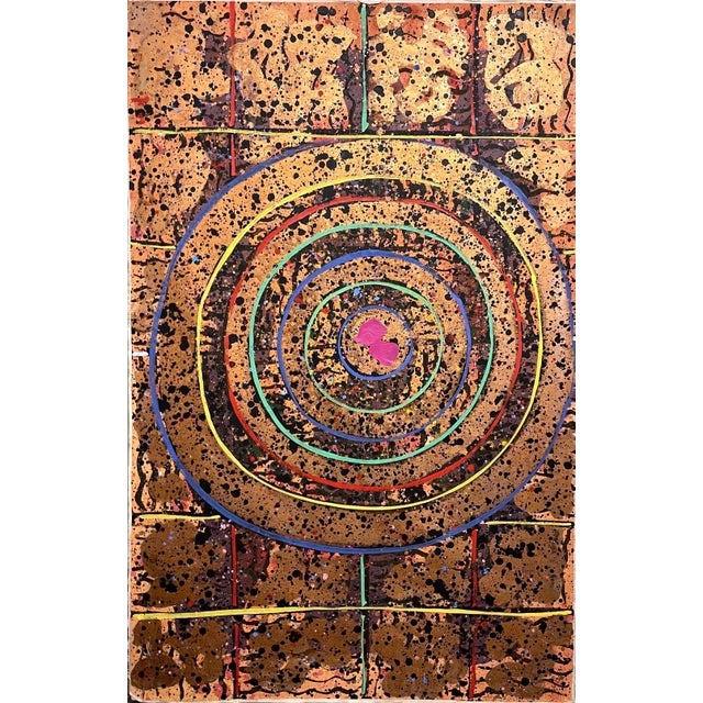 MIng Wang, Chinese American Abstract Expressionist Zen Space Painting WangMing Color School, 1982 For Sale