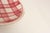 Rose Vintage French Modern Raspberry Tartan Plaid Pedestal Cake Stand by Faïencerie Givors For Sale - Image 8 of 11