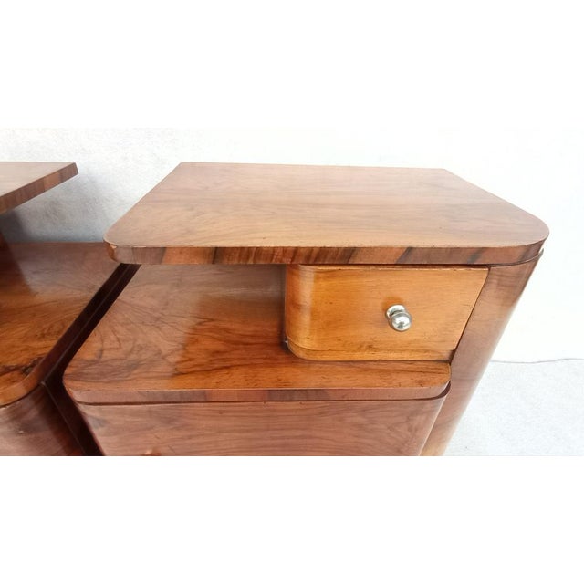 Bedside Tables by Jindřich Halabala for Up Závody, 1940s, Set of 2 For Sale - Image 9 of 18