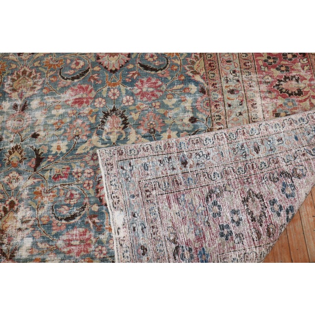 Persian Antique Zabihi Collection Worn Persian Meshed Rug For Sale - Image 3 of 12