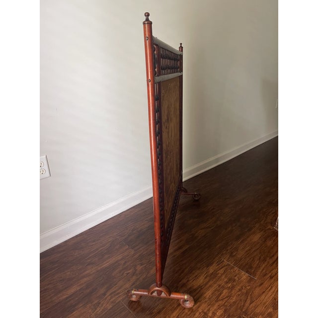 Late 19th Century Late 19th Century Victorian Stick and Ball Fireplace Screen For Sale - Image 5 of 12