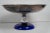 Antique 3 Piece Pairpoint Cobalt Glass & Silver Plate Compote Candlesticks Console Set For Sale - Image 6 of 11