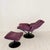 Animal Skin Set of Vintage Regent Leather Chair with Ottoman from Ekornes Stressless, 1980s For Sale - Image 7 of 11