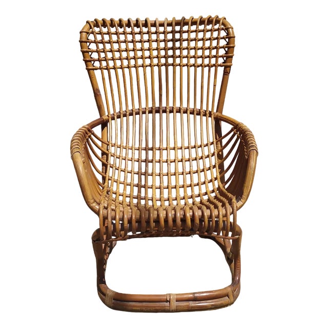 Bamboo Armchair, 1950s For Sale