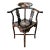 Vintage Chinese Dark Rosewood Mother of Pearl Inlay Corner Chair For Sale