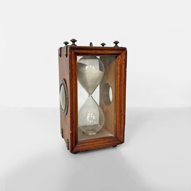 Antique Italian Victorian Wood and Glass Hourglass, 1850s For Sale - Image 16 of 16
