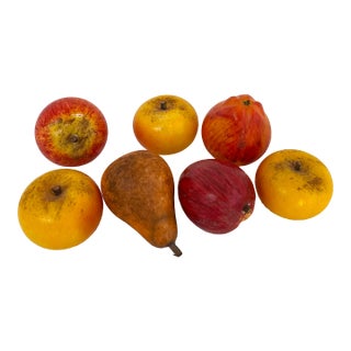 Mid Century Italian Mini Alabaster Stone Fruit - Set of 7 For Sale