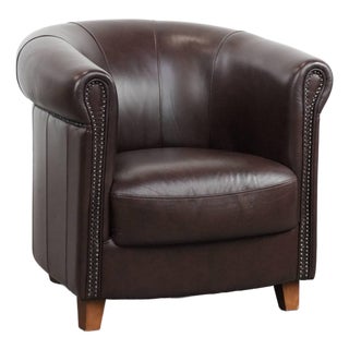Club Chair in Cowhide Leather For Sale