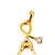 Metal 18k Yellow and White Gold Stethoscope Charm Pendant For Sale - Image 7 of 8