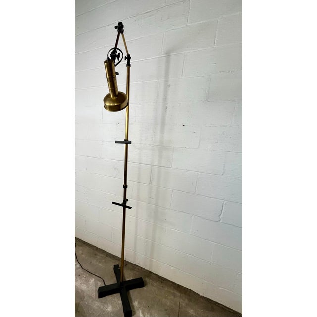 Mid 20th Century Brass Art Easel Lamp Arredoluce Style For Sale - Image 5 of 12
