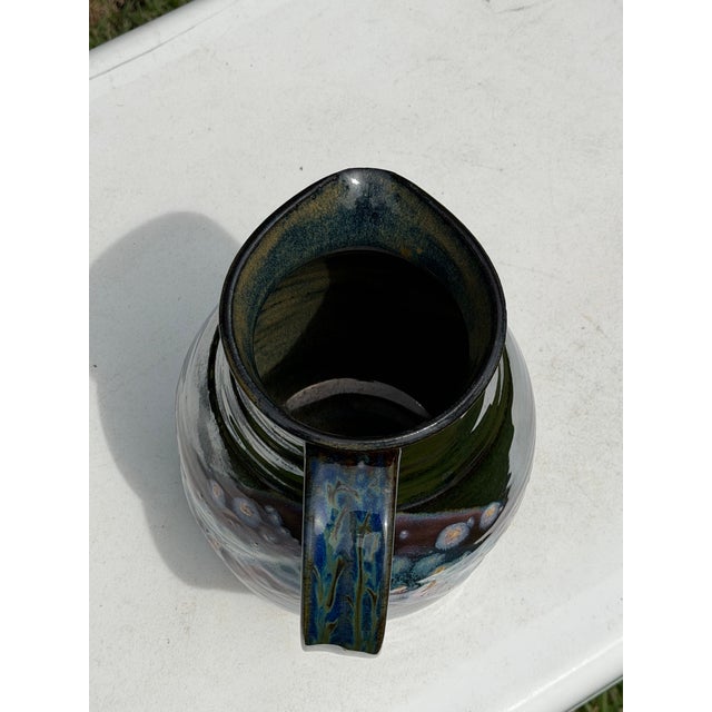 Vintage Signed Studio Pottery Crystalline Glazed Art Pitcher For Sale In Naples, FL - Image 6 of 12