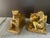 1965 vintage bookends by SPI San Pacific California, made in Taiwan (ROC). Heavy resin with thick, gold gilt paint. Bright...