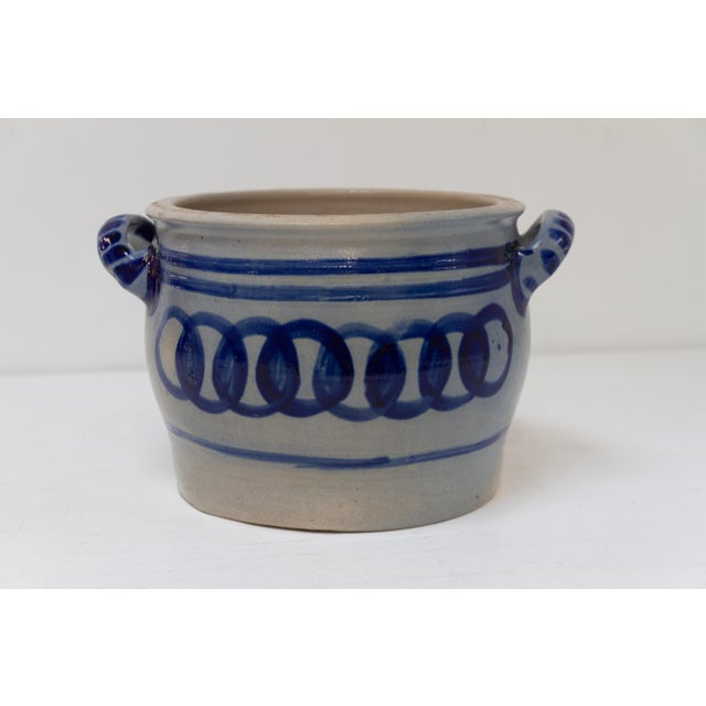 Blue 19th Century German Stoneware Eight Liter Crock, 1890s For Sale - Image 8 of 12