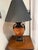 Black Vintage Frederick Cooper Chicago Faux Burl Urn Table Lamp – Black & Brass For Sale - Image 8 of 12
