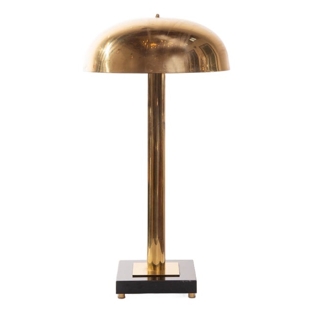 Mid-Century Modern Brass Dome Table Lamp by Robert Sonneman and George Kovacs for Laurel, 1980s For Sale