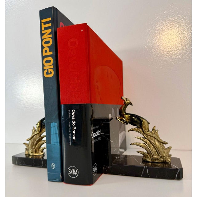 French Art Deco Bookends with Leaping Antelopes by Tedd, 1930s, Set of 2 For Sale - Image 10 of 11