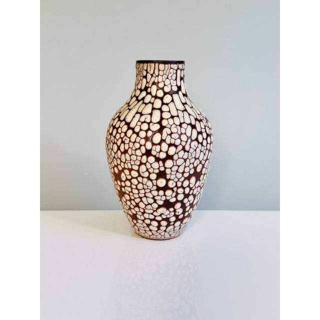 Studio Ceramic Vase with Net Glaze from Albert Kießling, Steinach, Germany, 1960s For Sale - Image 14 of 14