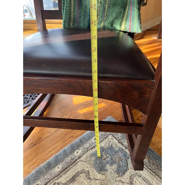 Stickley Rocker Harvey Ellis W Inlay For Sale - Image 9 of 14