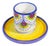 Intreccio Espresso Cup & Saucer Set | Hand-Painted Italian Espresso Set From Deruta For Sale
