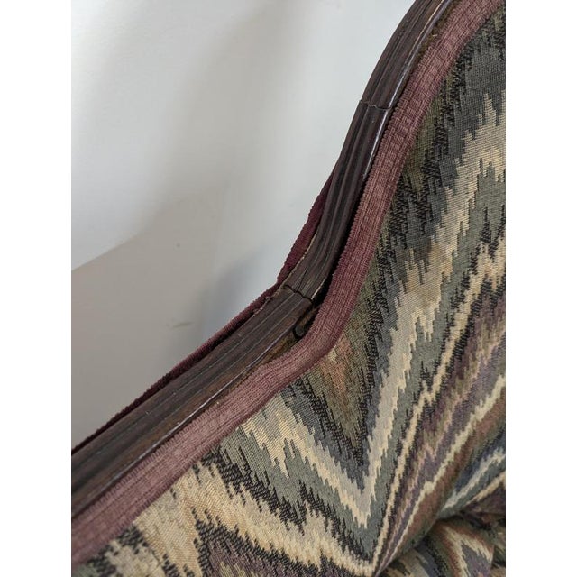 Wood Louis Philippe Style Loveseat in Mahogany For Sale - Image 7 of 8