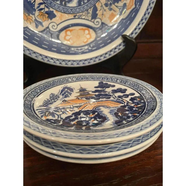 Late 20th Century Japanese Chinoiserie Serving Plates - Set of 6 For Sale - Image 9 of 9