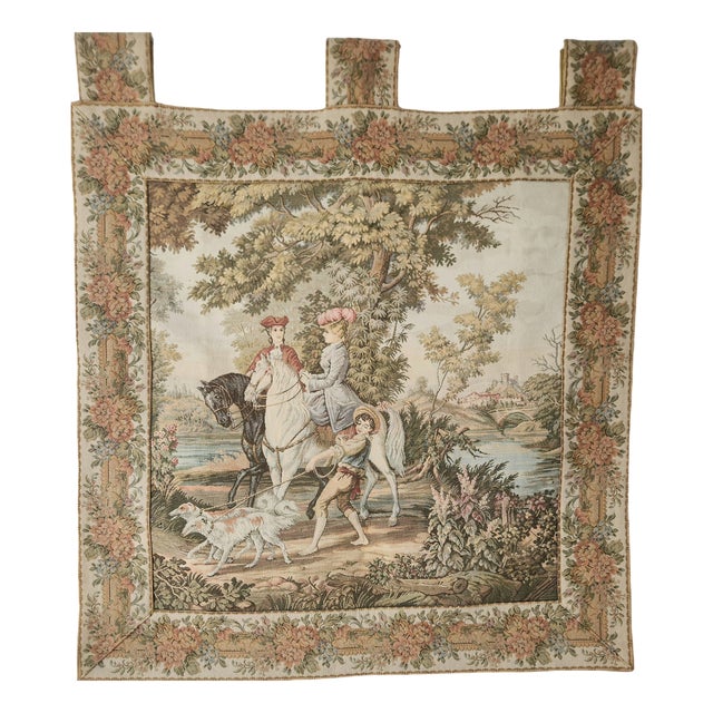 Tapestry with Hunting Landscape Scene, 1960s For Sale