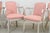 Late 20th Century Set of Four Ss Normandie–Style Dining Armchairs — Silver-Painted Art Deco Chairs With Blush Upholstery For Sale - Image 4 of 6