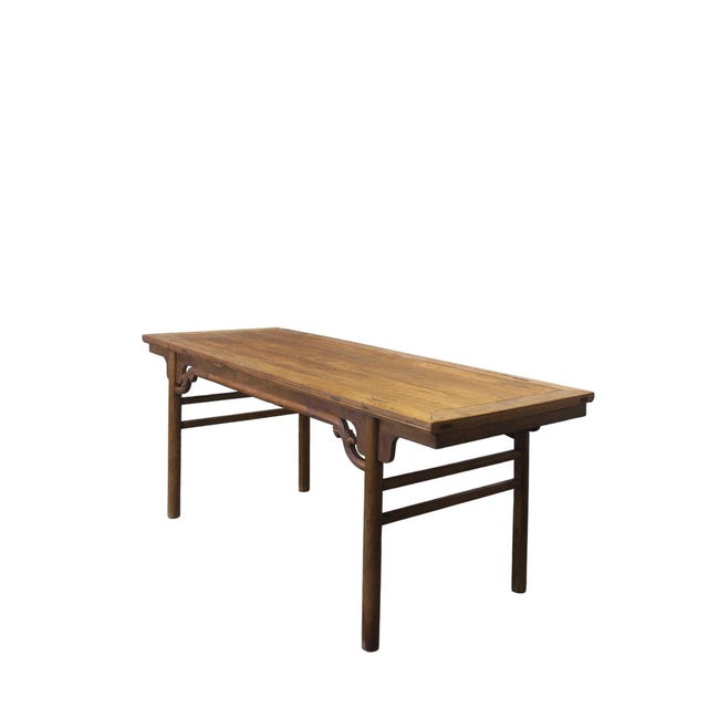 Asian Antique 18th Century Elm Painting Table For Sale - Image 3 of 8