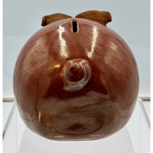 1980s Mahon Artisan Stoneware Piggy Bank All Original - Large Size For Sale - Image 4 of 12