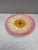 French Majolica pink daisy plate Orchies, circa 1890.