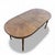 Vintage Bookmatched Veneer Oval Extension Dining Table For Sale - Image 4 of 18