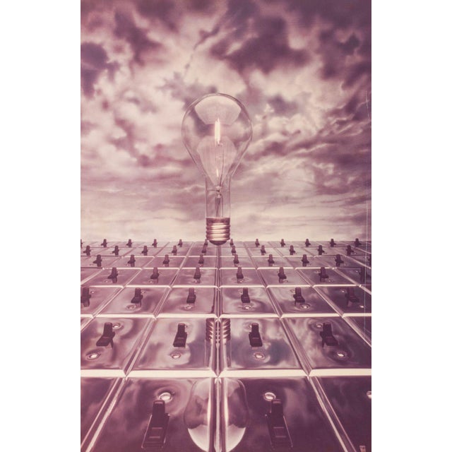 Michel Tcherevkoff (French/American, XX-XXI), "Light Bulb and Switch Plates", Digital Print in Colors, apparently...