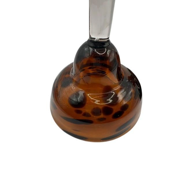 Vintage Hand Blown Tortoise Shell Margarita Glasses - Set of 2 For Sale - Image 4 of 10