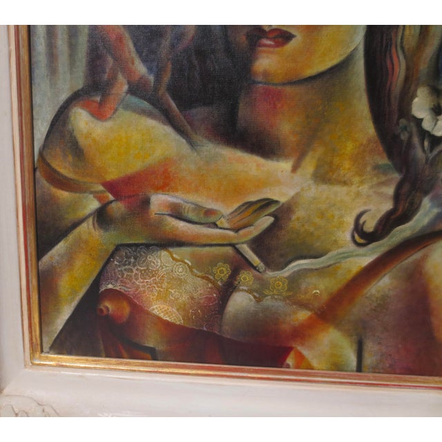 Art Deco Louis Ferstadt Painting of the Demi Mode Female Impersonator Circa 1930s For Sale - Image 3 of 11