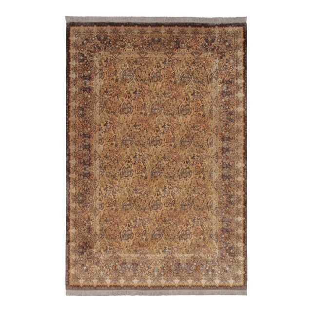 Rug & Kilim’s Modern Persian Style Rug With Florals in Earthy Hues & Jewel Tones For Sale