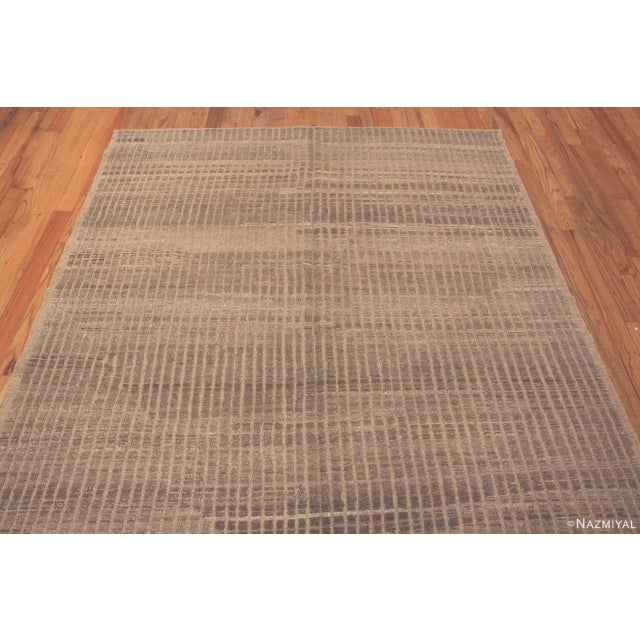 Contemporary Nazmiyal Collection Earthy Tone Contemporary Central Asian Area Rug For Sale - Image 3 of 5