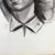 Mid-Century Modern Large Vintage Charcoal Portrait Drawing of a Woman With Rolled Curl For Sale - Image 3 of 8