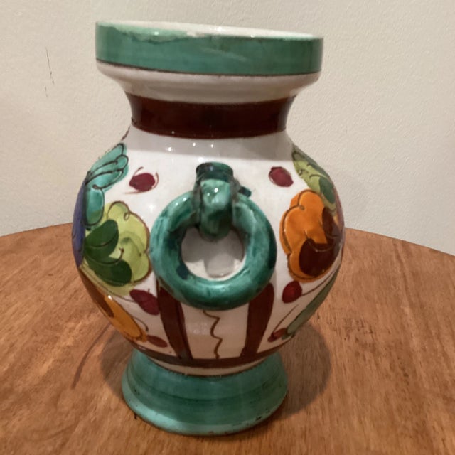 Early 21st Century Italian Majolica Terracotta Urn/Vase in Clay by Chris Lorenz For Sale - Image 4 of 10