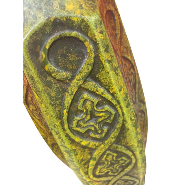 A beautiful PAIR of ceramic table lamps! Possibly of Italian origin. Each on faux wood grain bases measure 26” tall to...