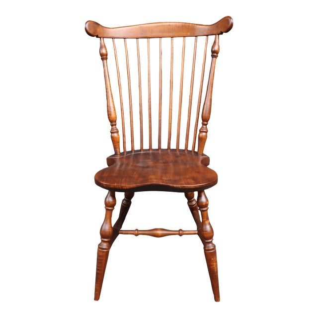 Bench Made Tiger Maple Windsor Chair For Sale