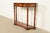 French Maitland Smith Style French Empire Burl Wood and Gold Gilt Demilune Console Table For Sale - Image 3 of 16