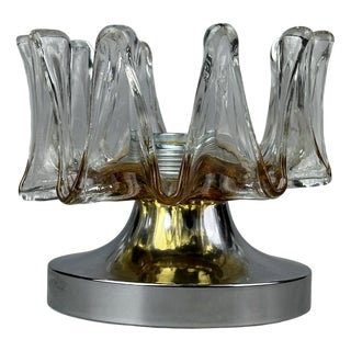 Space Age Wall Sconce in Metal and Murano Glass, 1960s For Sale