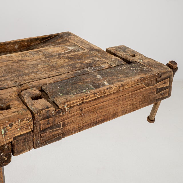 Early 20th Century Antique Central European Carpenter’s Bench For Sale - Image 10 of 12