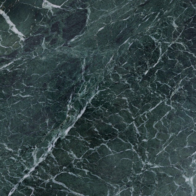 Stone Italian Made Table with Verde Green Marble, 1970s For Sale - Image 7 of 8