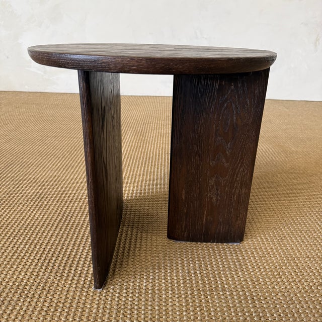 Reclaimed Elm Side Table - Walnut Finish For Sale - Image 4 of 10