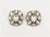 1960s Vintage 1960s Kramer Rhodium Plated White Givre Clip Earrings - 2 Pieces For Sale - Image 5 of 9