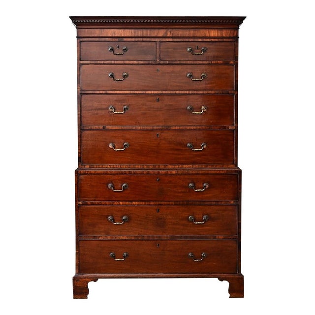 19th Century English 19th Century Mahogany Chest on Chest For Sale - Image 5 of 13