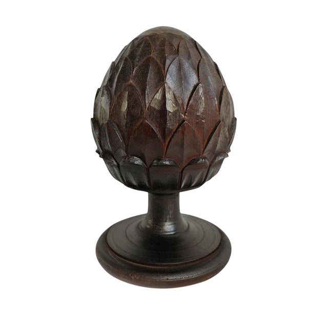 Wood Pinecone Finial Chairish