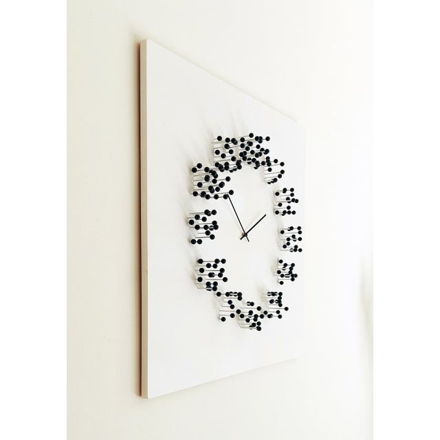 2020s "Mocap" (White-Black) Illusionistic Wall Clock / Wall-Sculpture For Sale - Image 5 of 12