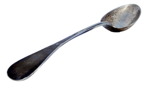 Plain Silver Rice and Serving Spoon with Handle